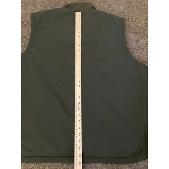 LL Bean Fleece Lined Nylon Vest Mens‎ XL Green Full-Zip Outdoor Hiking Gorpcore - Picture 12 of 13